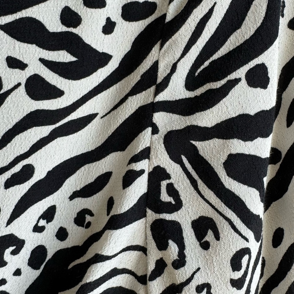 ZARA Zebra Print White Black Mini Dress Size Small - Picture 5 of 7